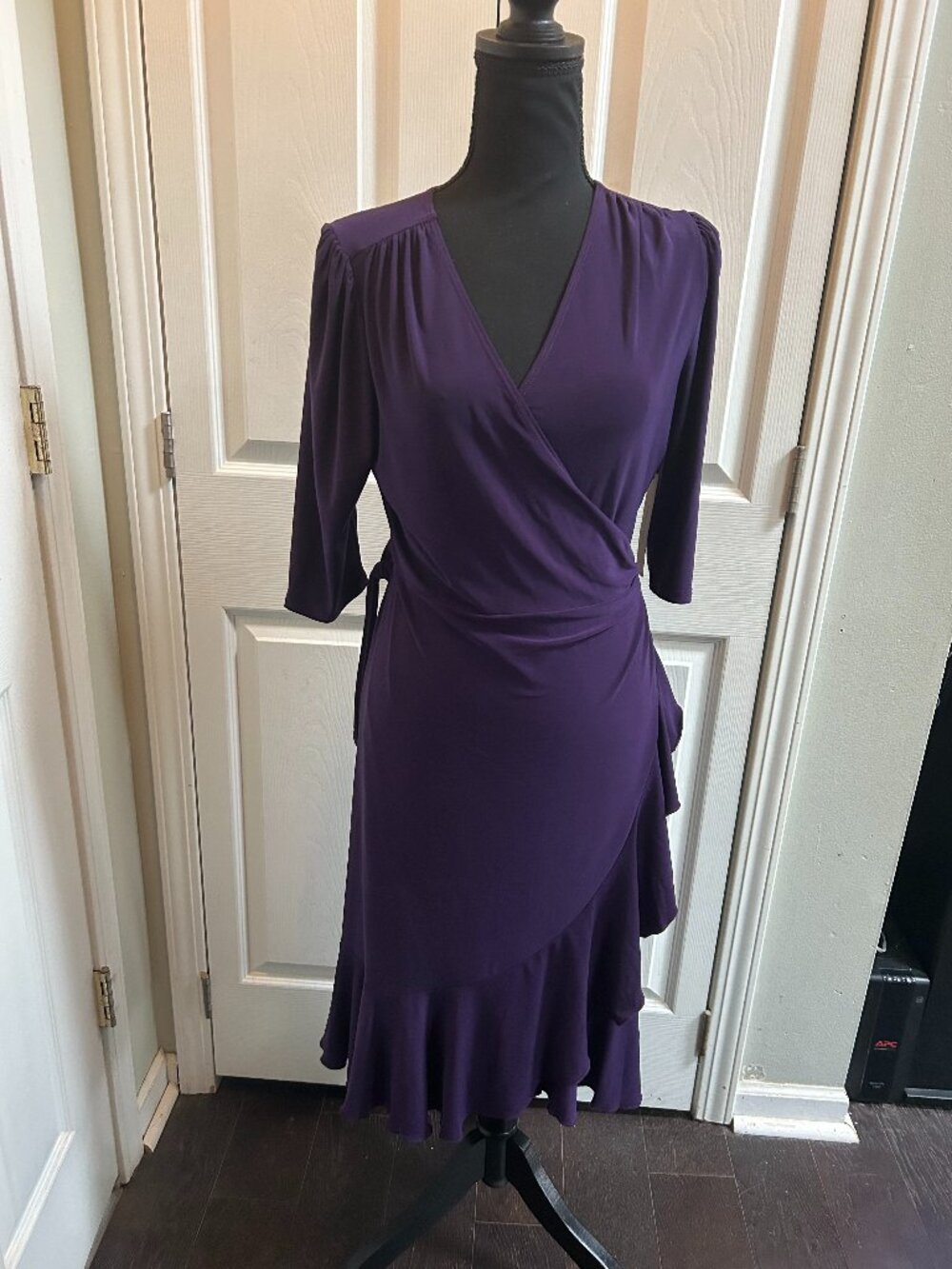 Kiyonna Whimsy True Wrap Dress Size XL Plum NWT